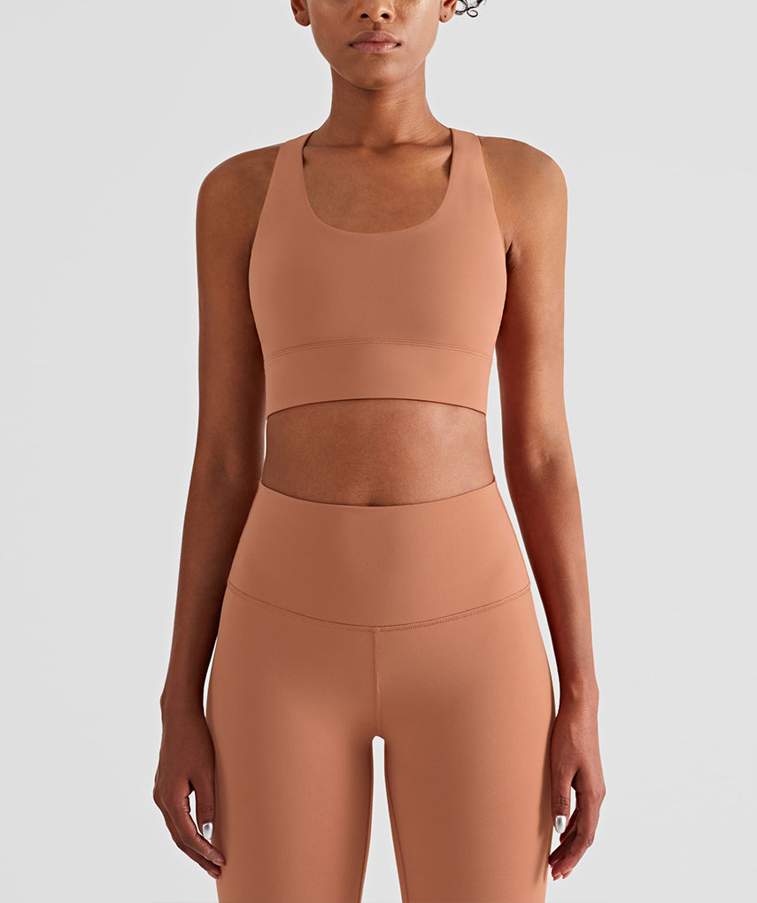 Run 28" Seamless Sports Bra - Koralle