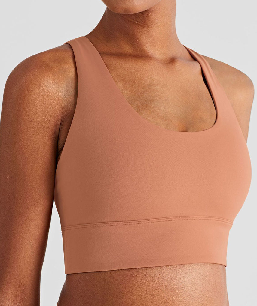 Run 28" Seamless Sports Bra - Koralle vrshWOMENS