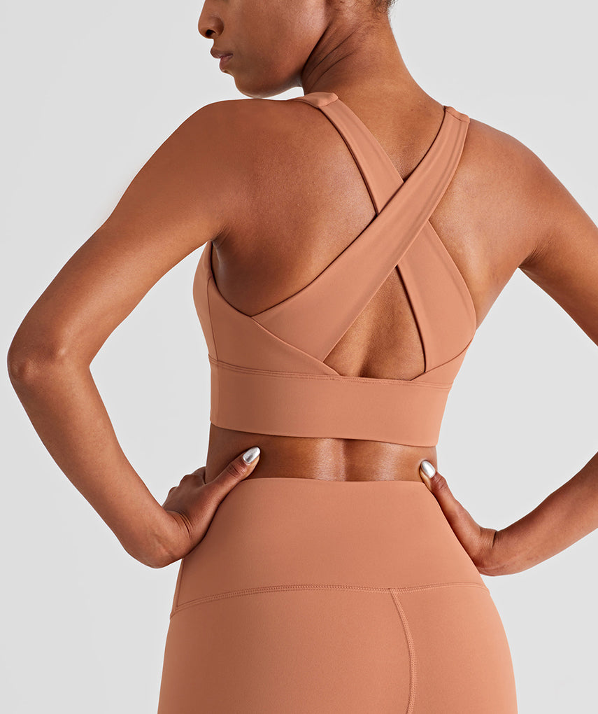 Run 28" Seamless Sports Bra - Koralle vrshWOMENS