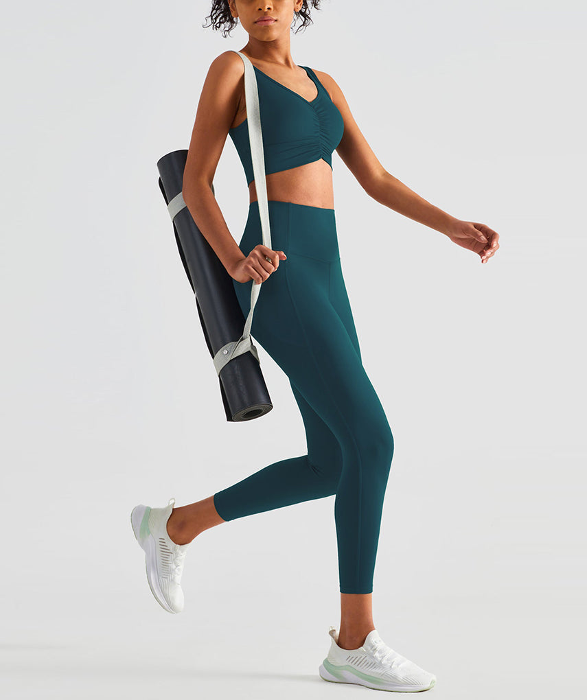 Run Pro 25" Seamless Sports Bra - Dunkelgrün vrshWOMENS