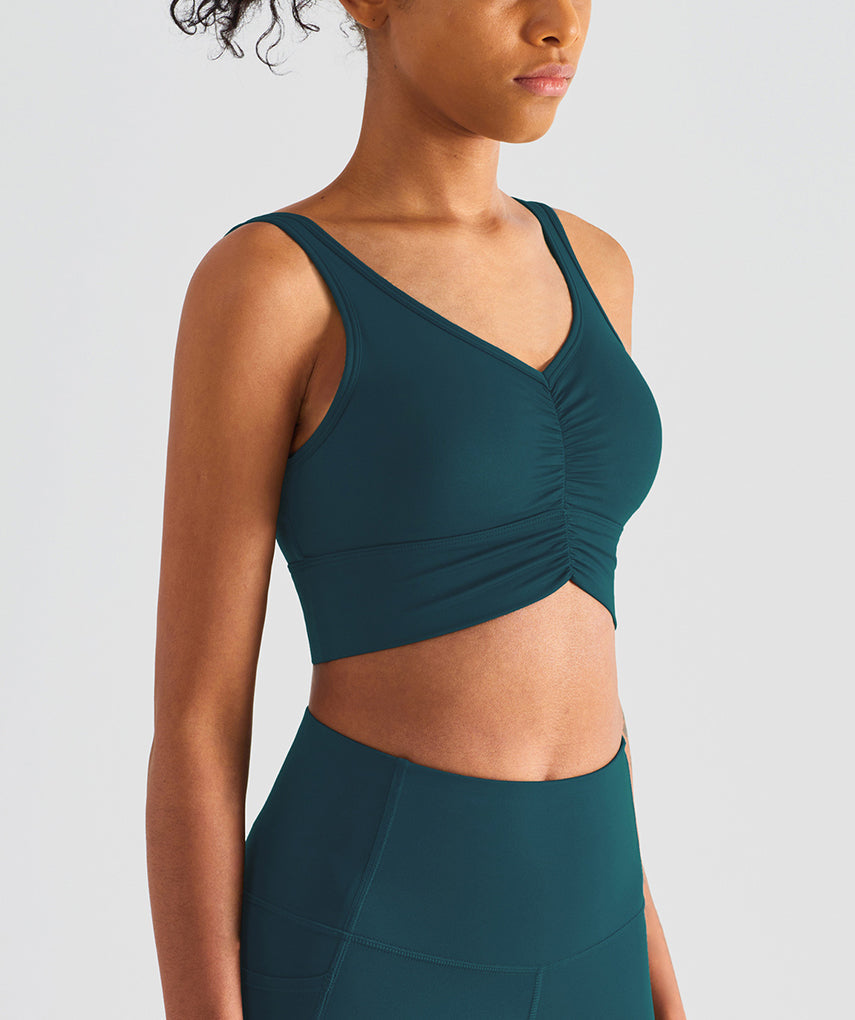 Run Pro 25" Seamless Sports Bra - Dunkelgrün vrshWOMENS