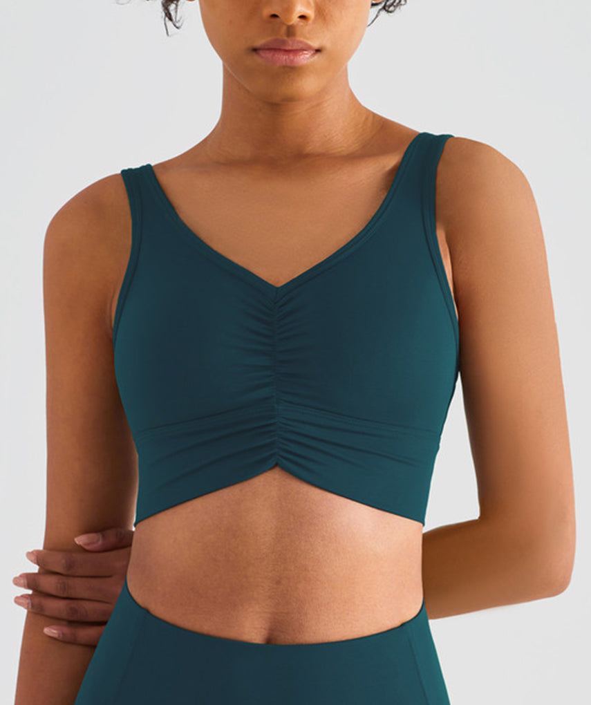 Run Pro 25" Seamless Sports Bra - Dunkelgrün vrshWOMENS