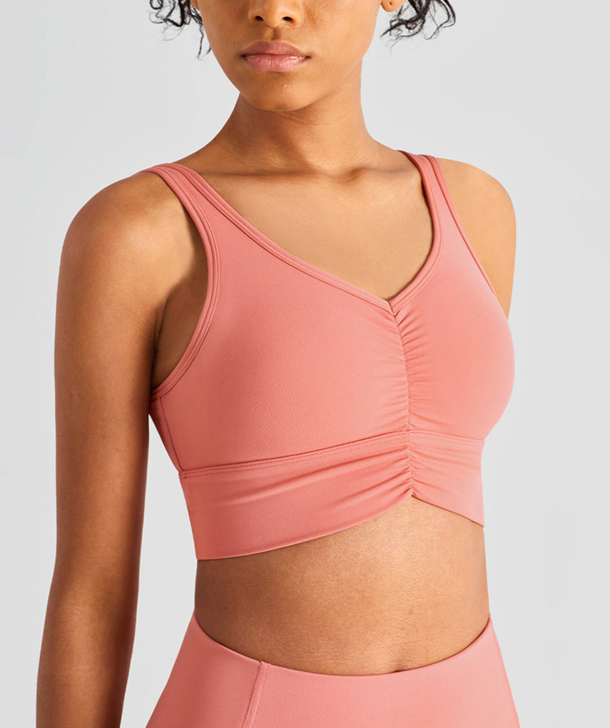 Run 25" Seamless Sports Bra - Koralle vrshWOMENS