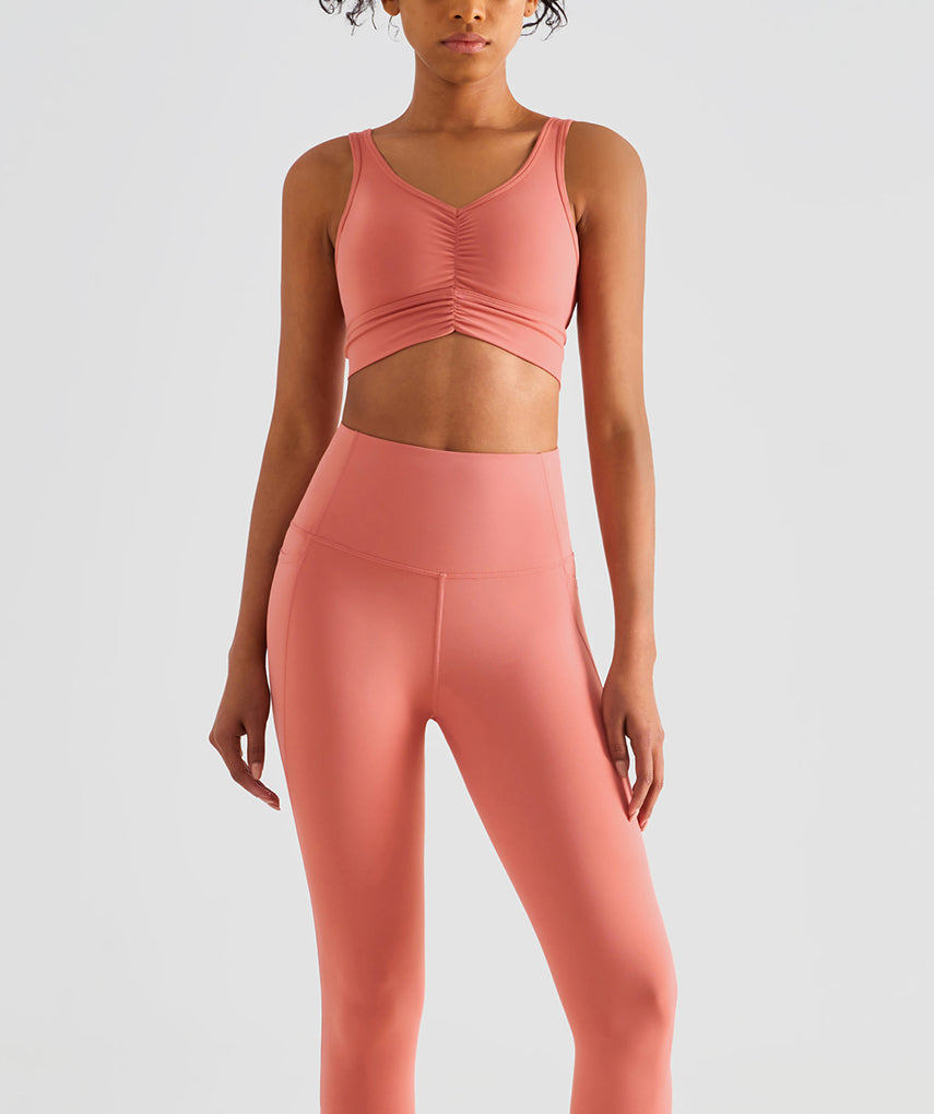 Run 25" Seamless Sports Bra - Koralle vrshWOMENS