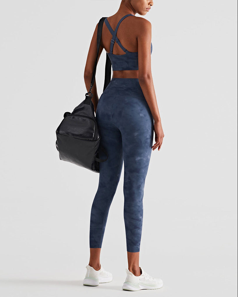 Motion Seamless Leggings - Tie Dye Blau vrshWOMENS