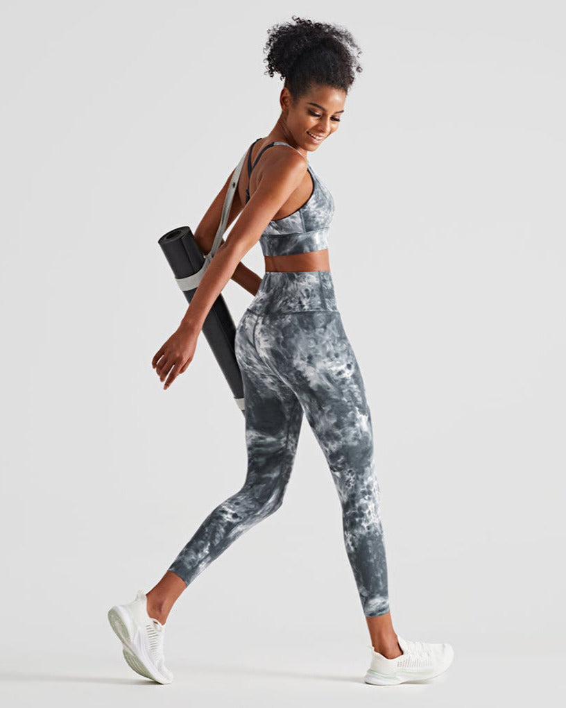 Motion Seamless Leggings - Tie Dye Grau vrshWOMENS