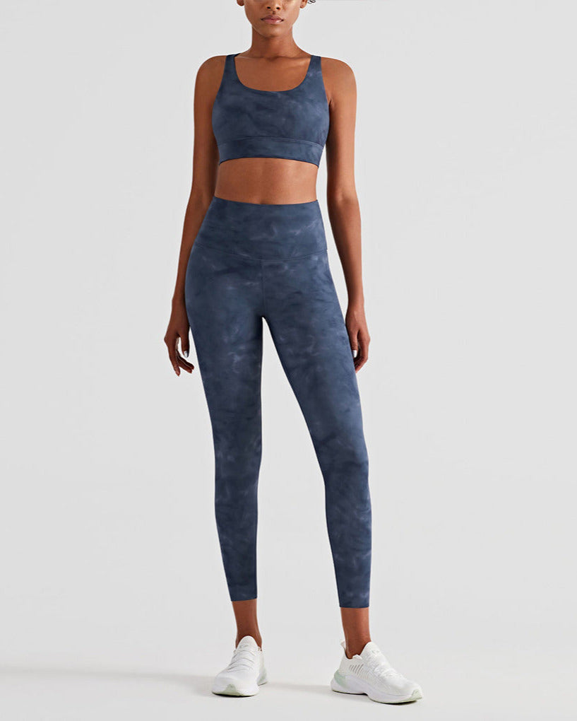 Motion Seamless Leggings - Tie Dye Blau vrshWOMENS