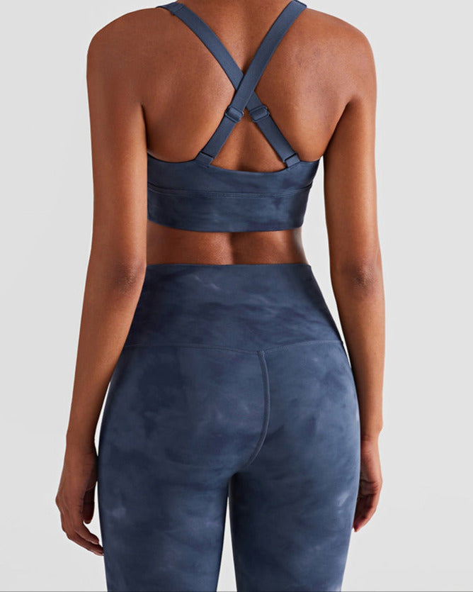 Motion Seamless Leggings - Tie Dye Blau vrshWOMENS