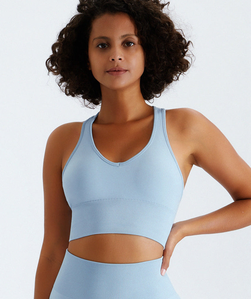 True Seamless V-Top - Blau vrshWOMENS