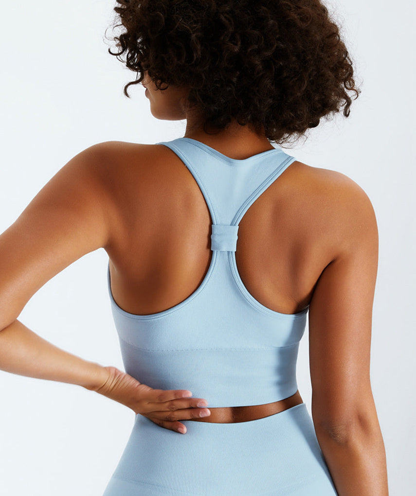 True Seamless V-Top - Blau