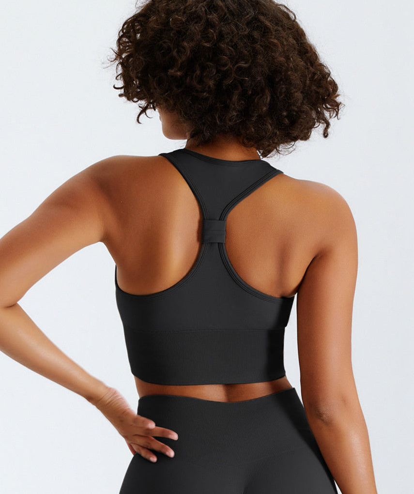 True Seamless V-Top - Schwarz