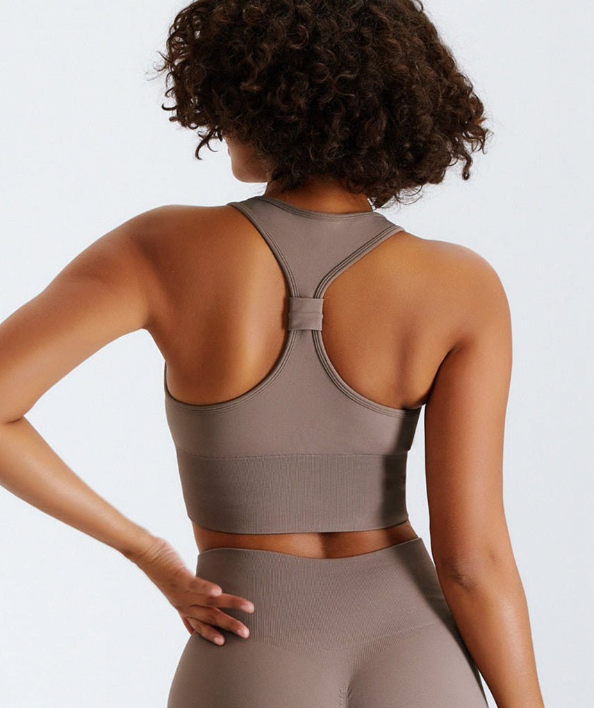 True Seamless V-Top - Taupe vrshWOMENS