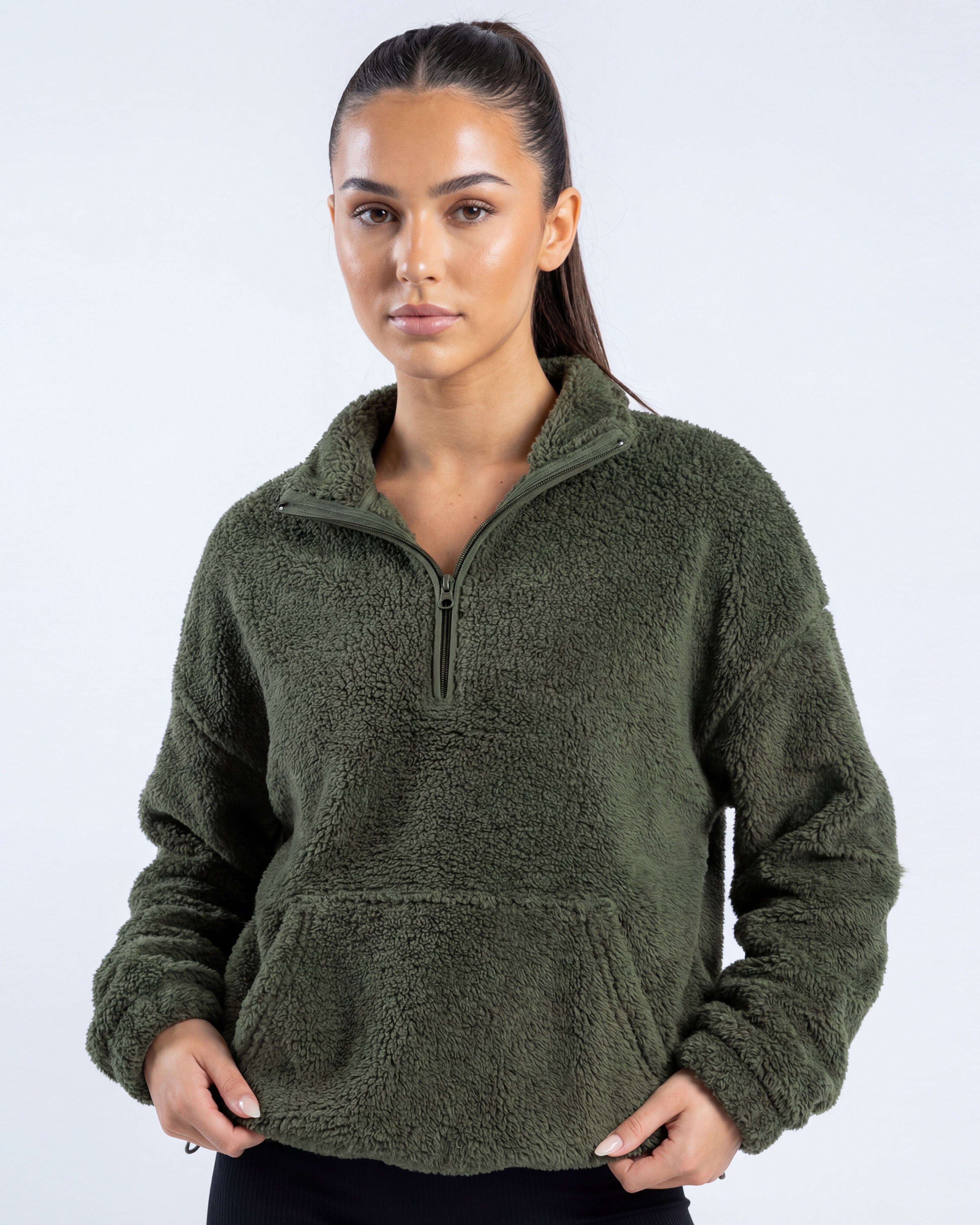 Teddy Half-Zip Fleece Pullover