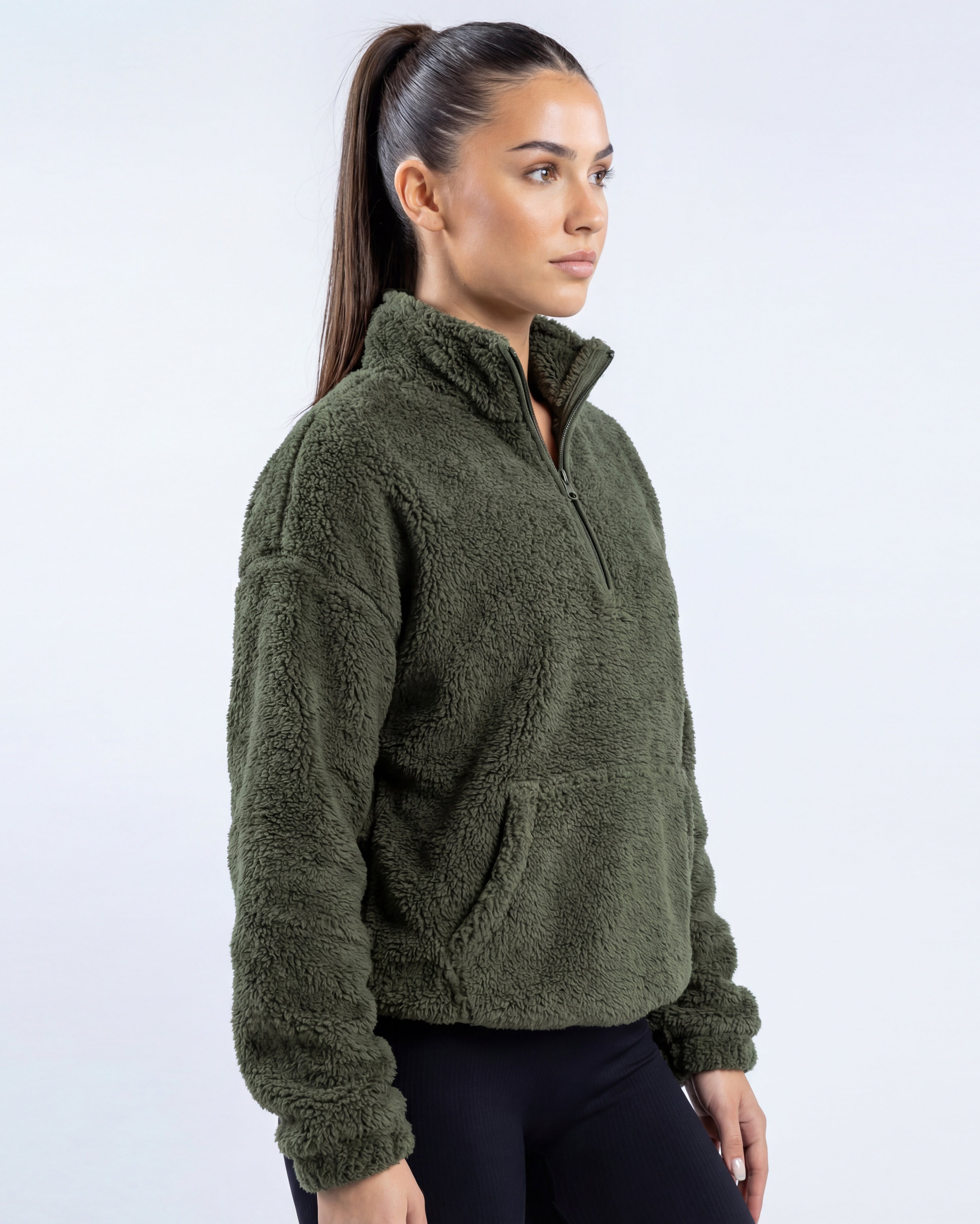 Teddy Half-Zip Fleece Pullover