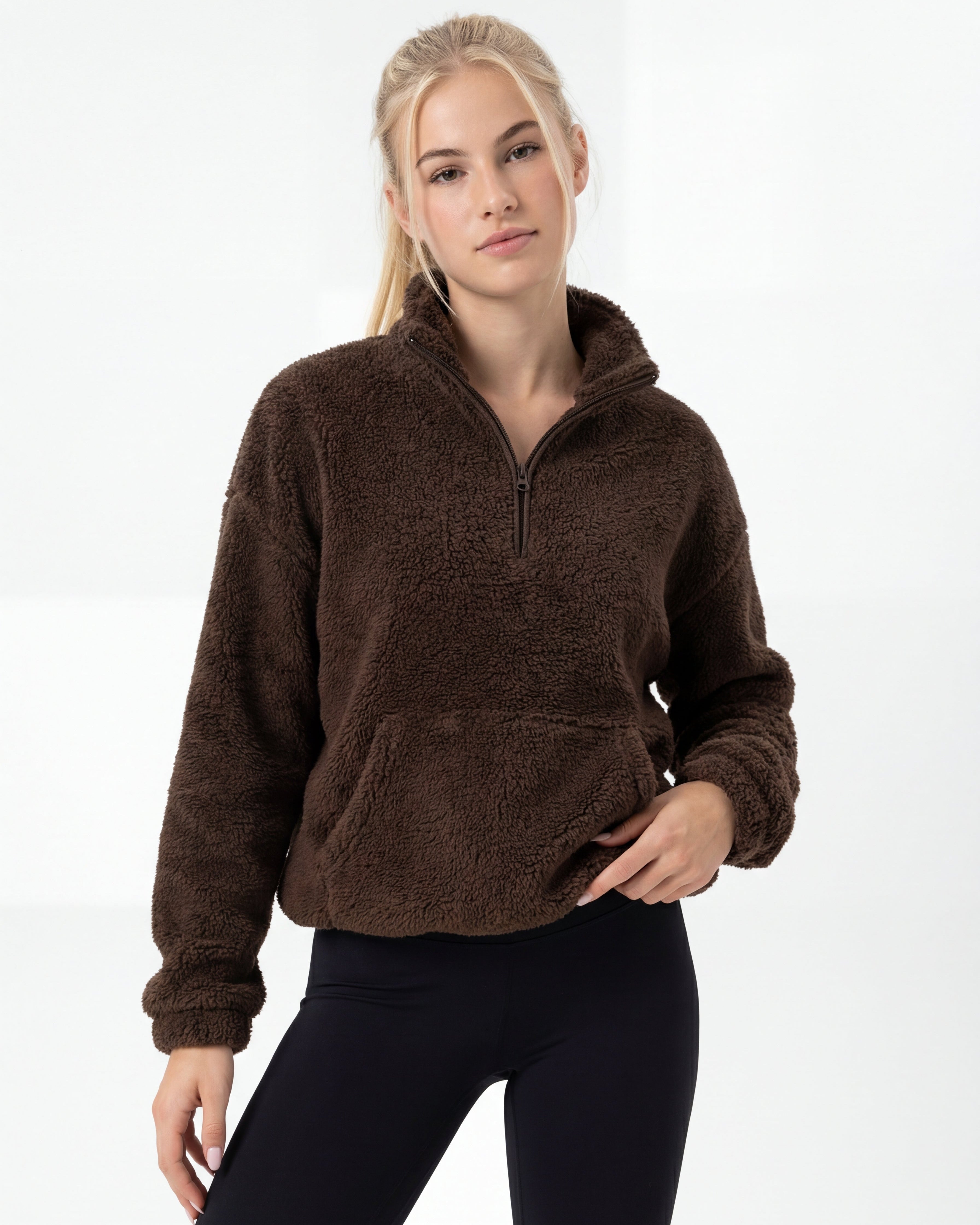 Teddy Half-Zip Fleece Pullover