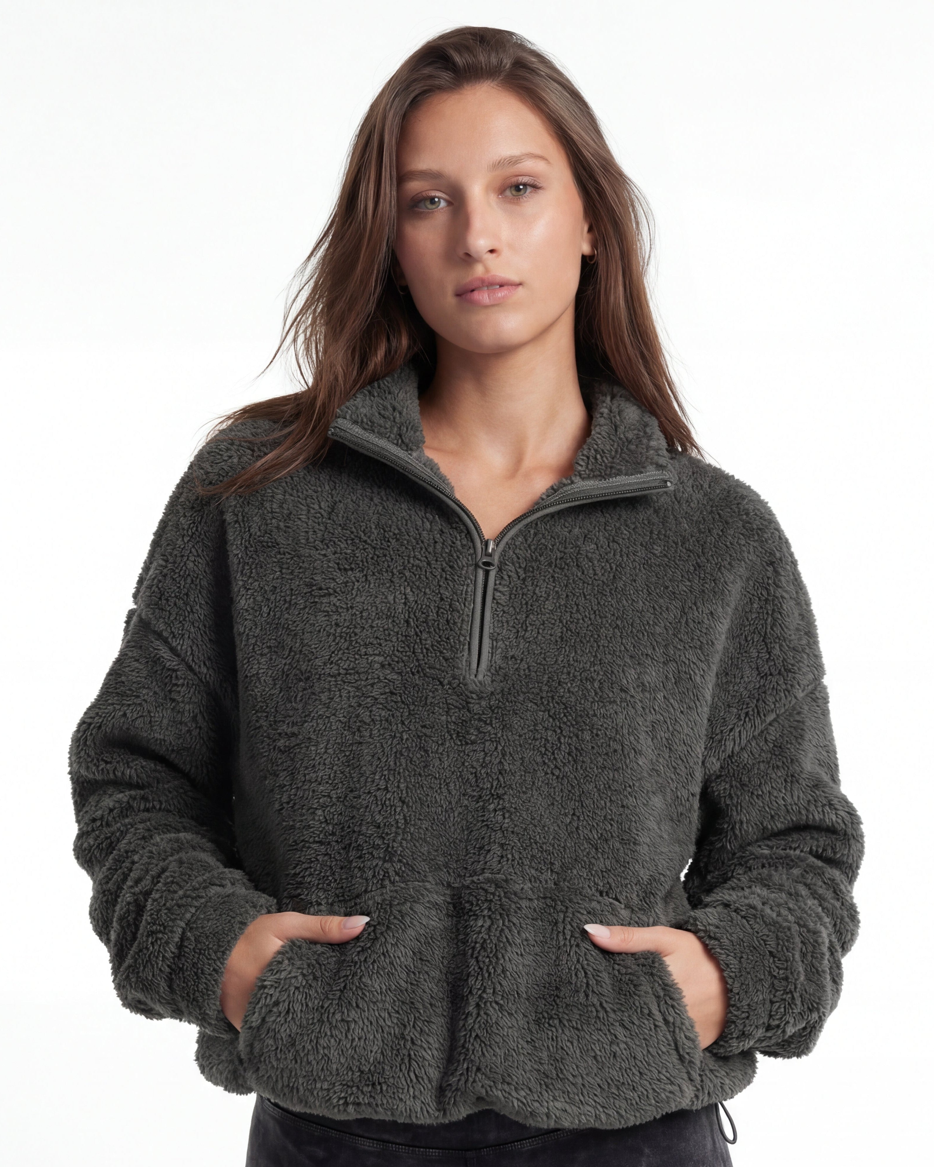 Teddy Half-Zip Fleece Pullover