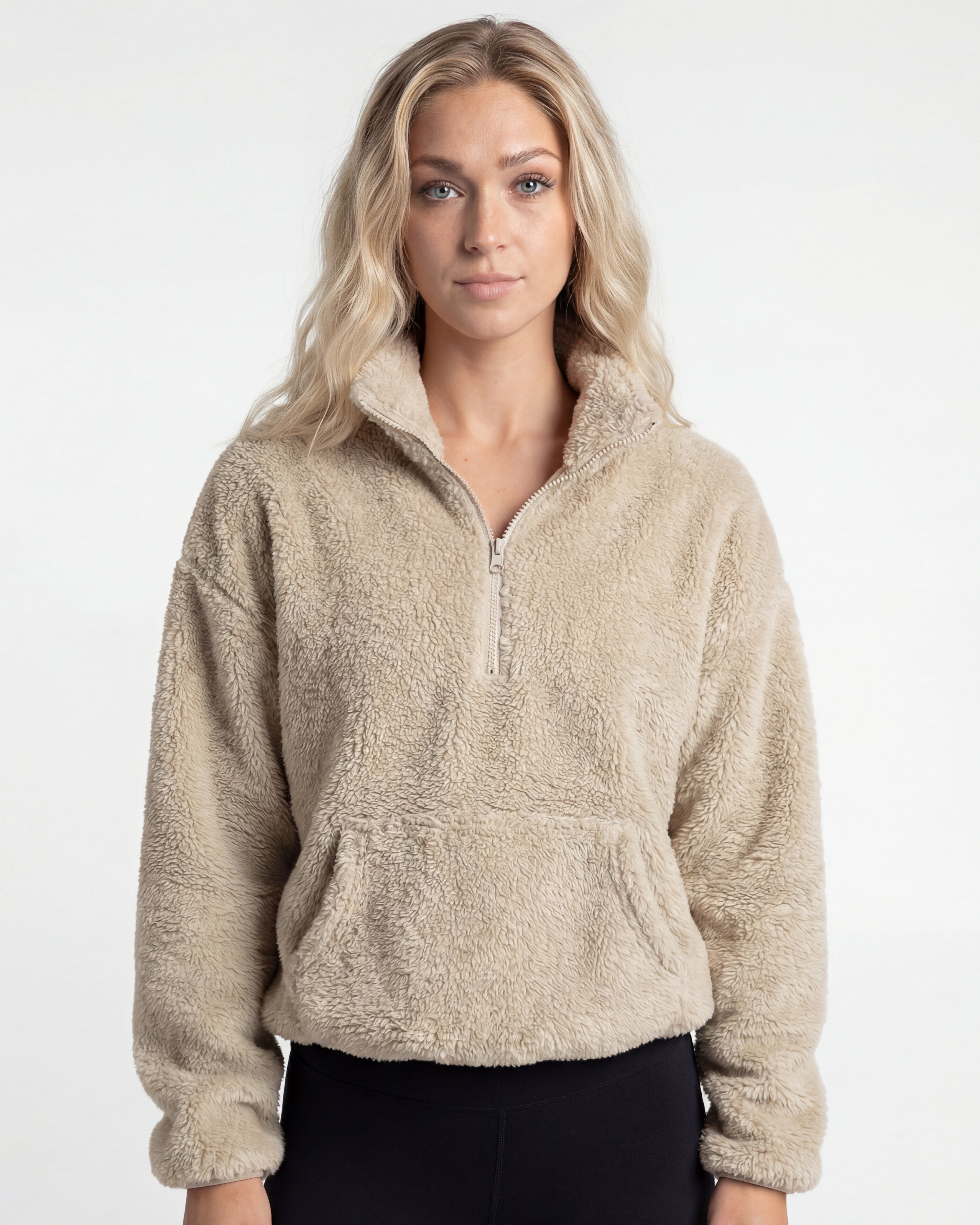 Teddy Half-Zip Fleece Pullover