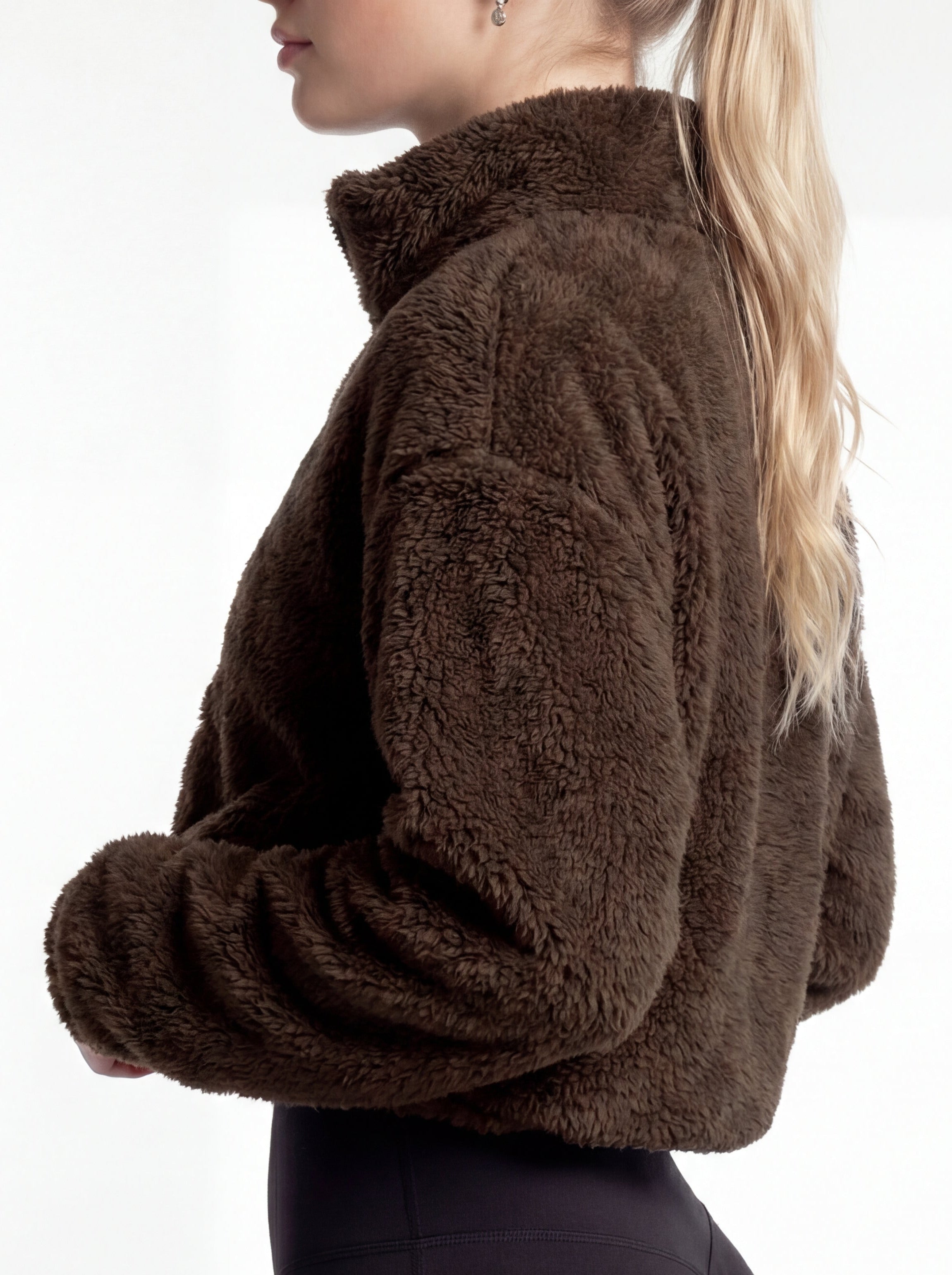 Teddy Half-Zip Fleece Pullover
