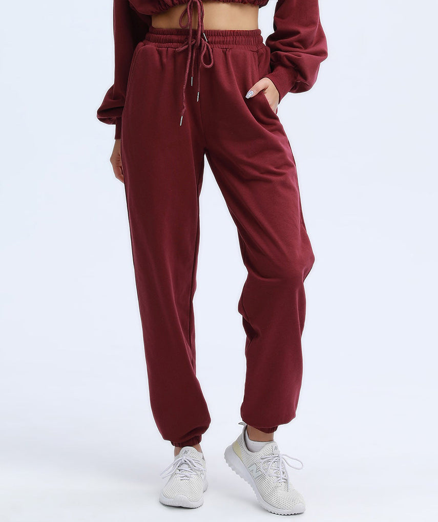 Oversized Rest Day Sweat Jogger - Weinrot vrshWOMENS
