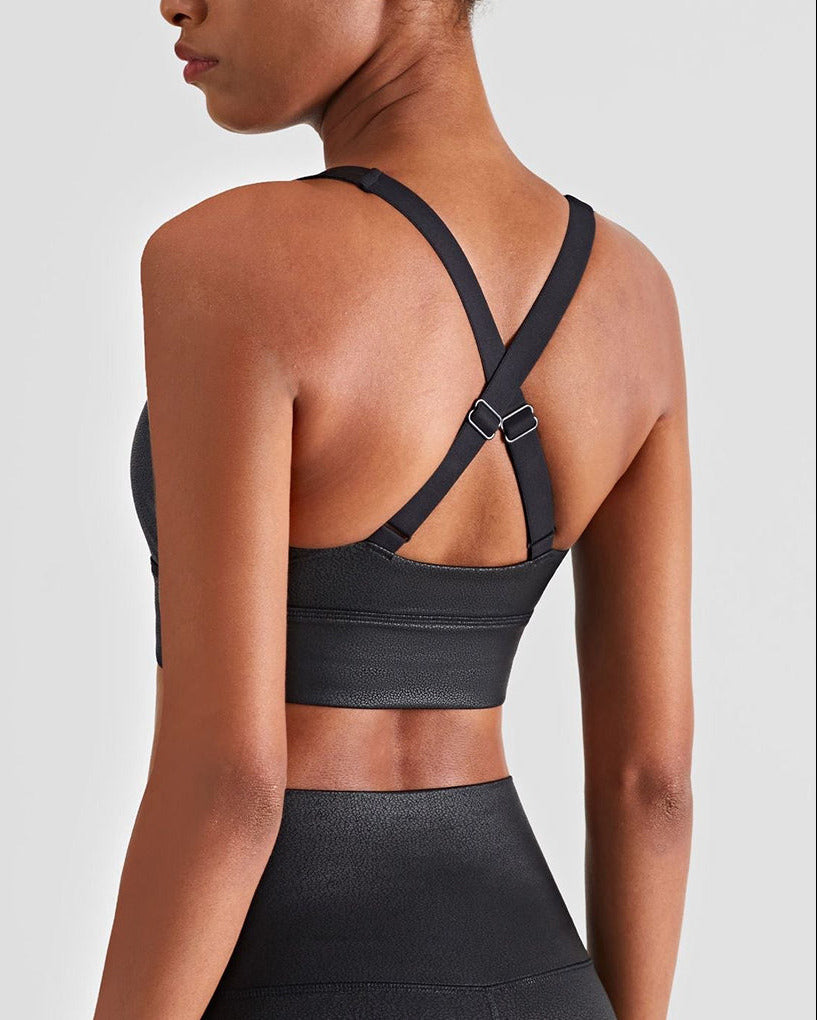 Motion Seamless Sports Bra - Liquid Schwarz