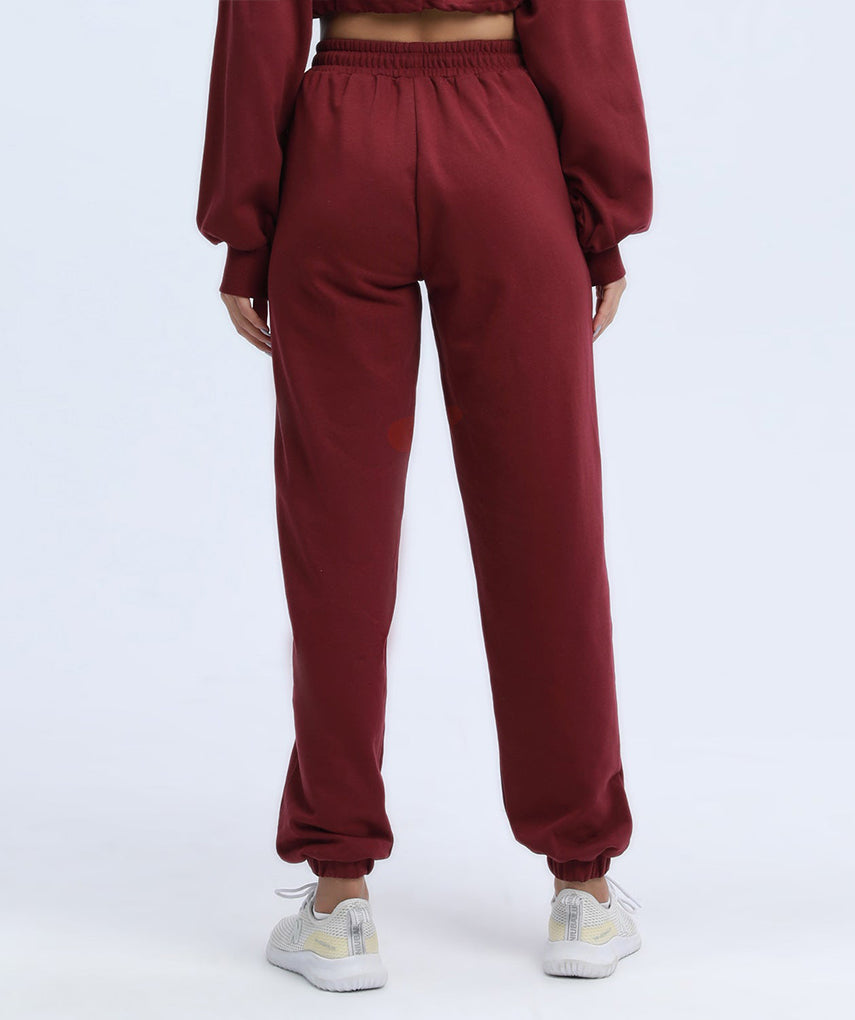 Oversized Rest Day Sweat Jogger - Weinrot
