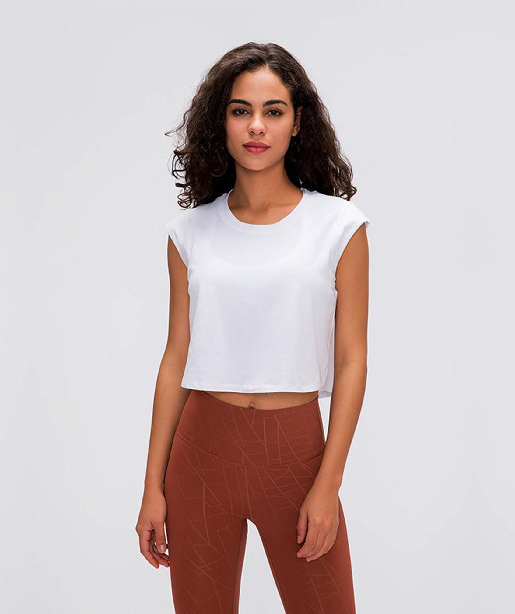 Lightweight Essential Crop Top - White