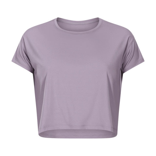 Lightweight Buttery Crop Top - Violett