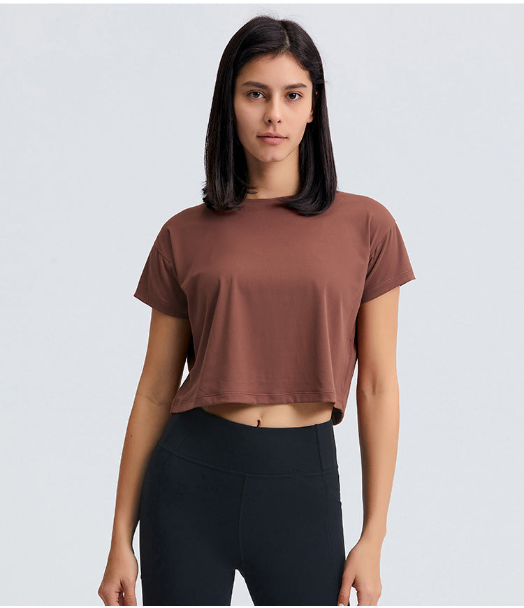 Lightweight Buttery Crop Top - Braun