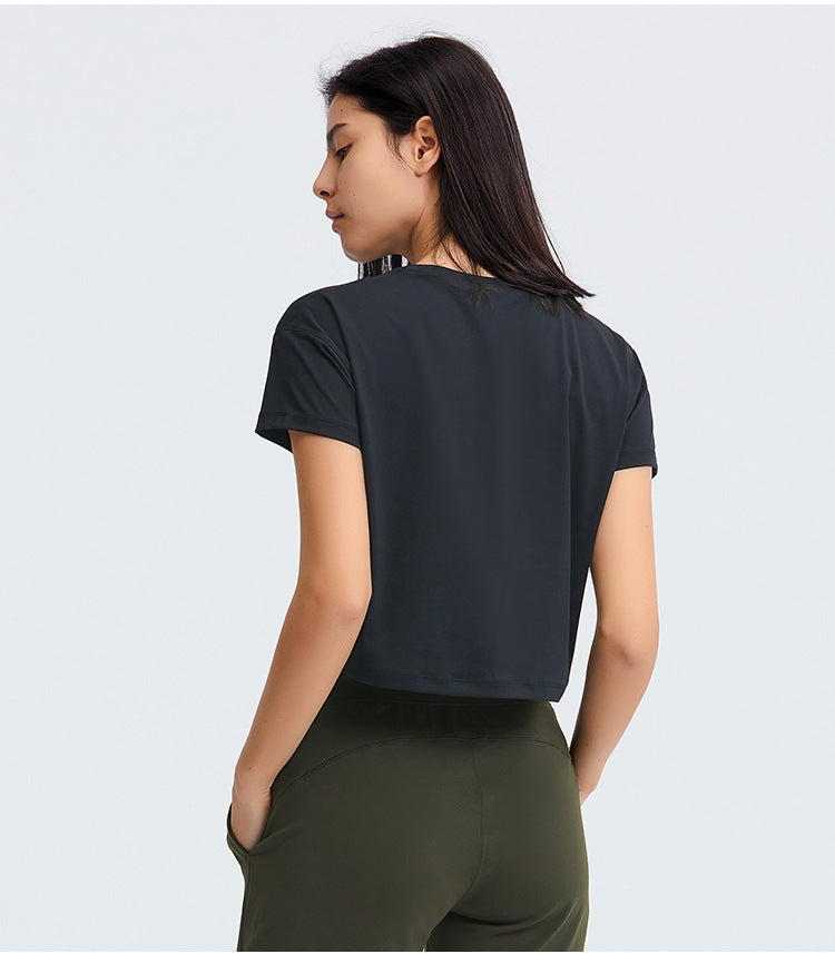 Lightweight Buttery Crop Top - Schwarz