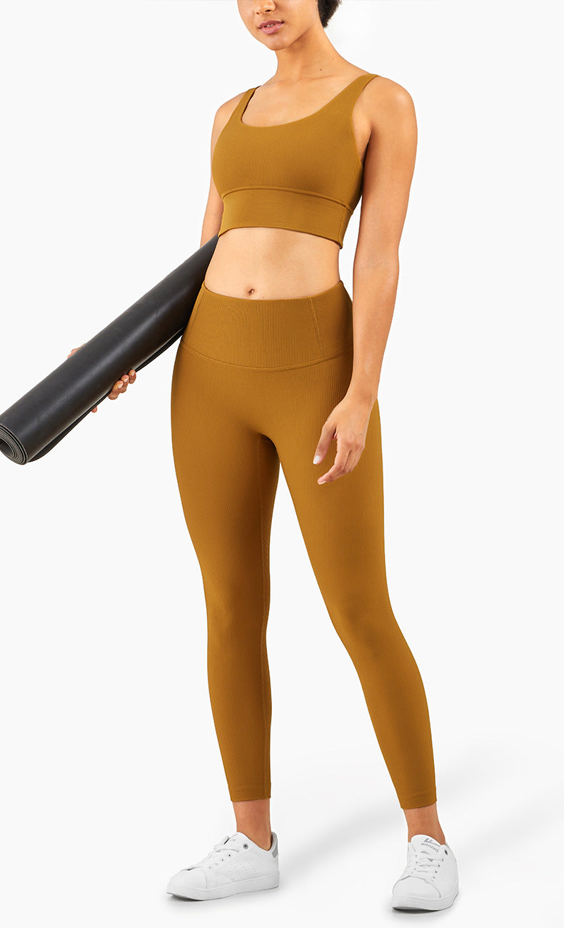 Ribbed Fit Leggings - Bronze vrshWOMENS