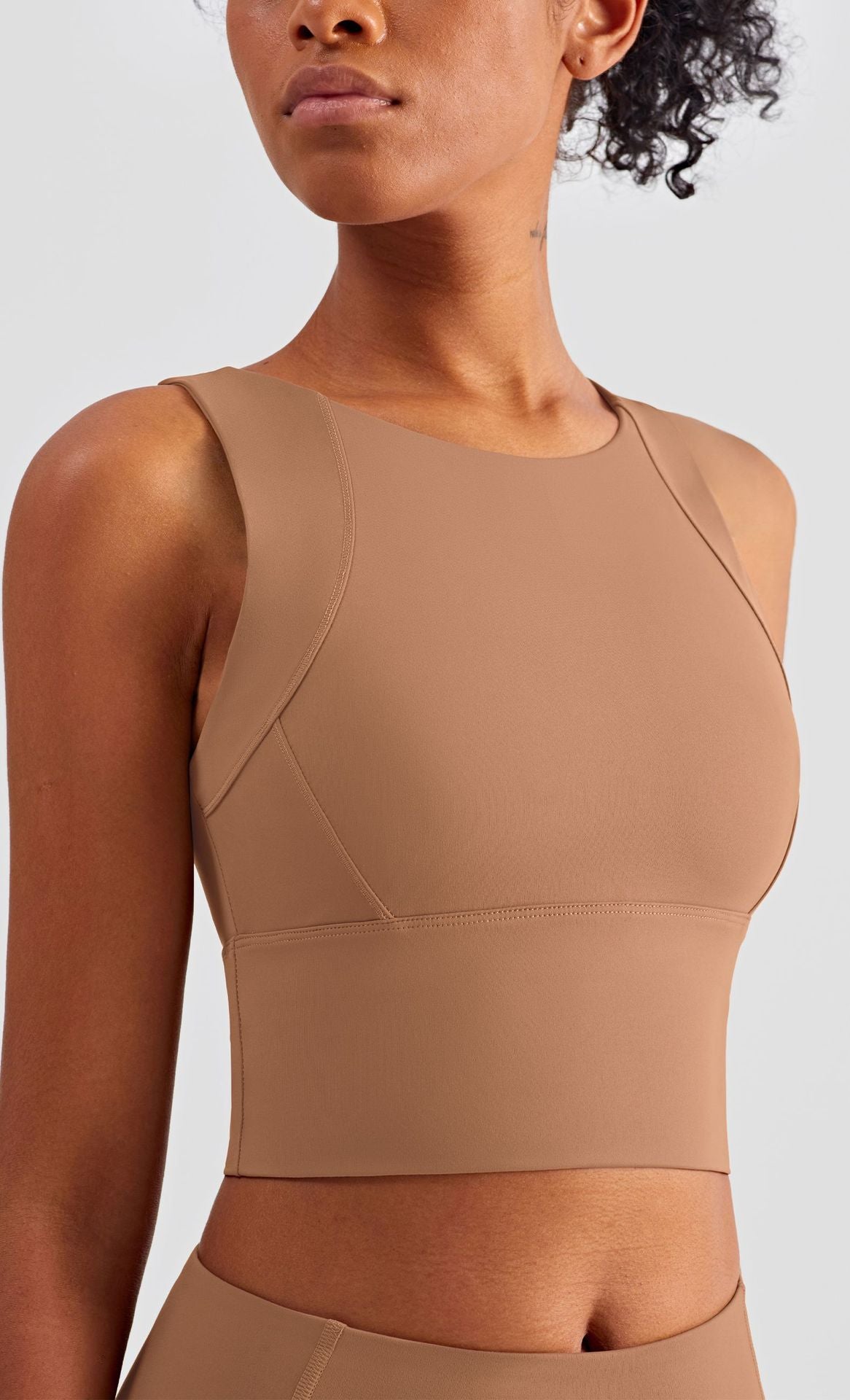 Run Pro Seamless Sports Bra - Caramel