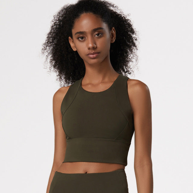 Run Pro Seamless Sports Bra - Olive