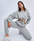 Oversized Rest Day Cropped Hoodie - Grau