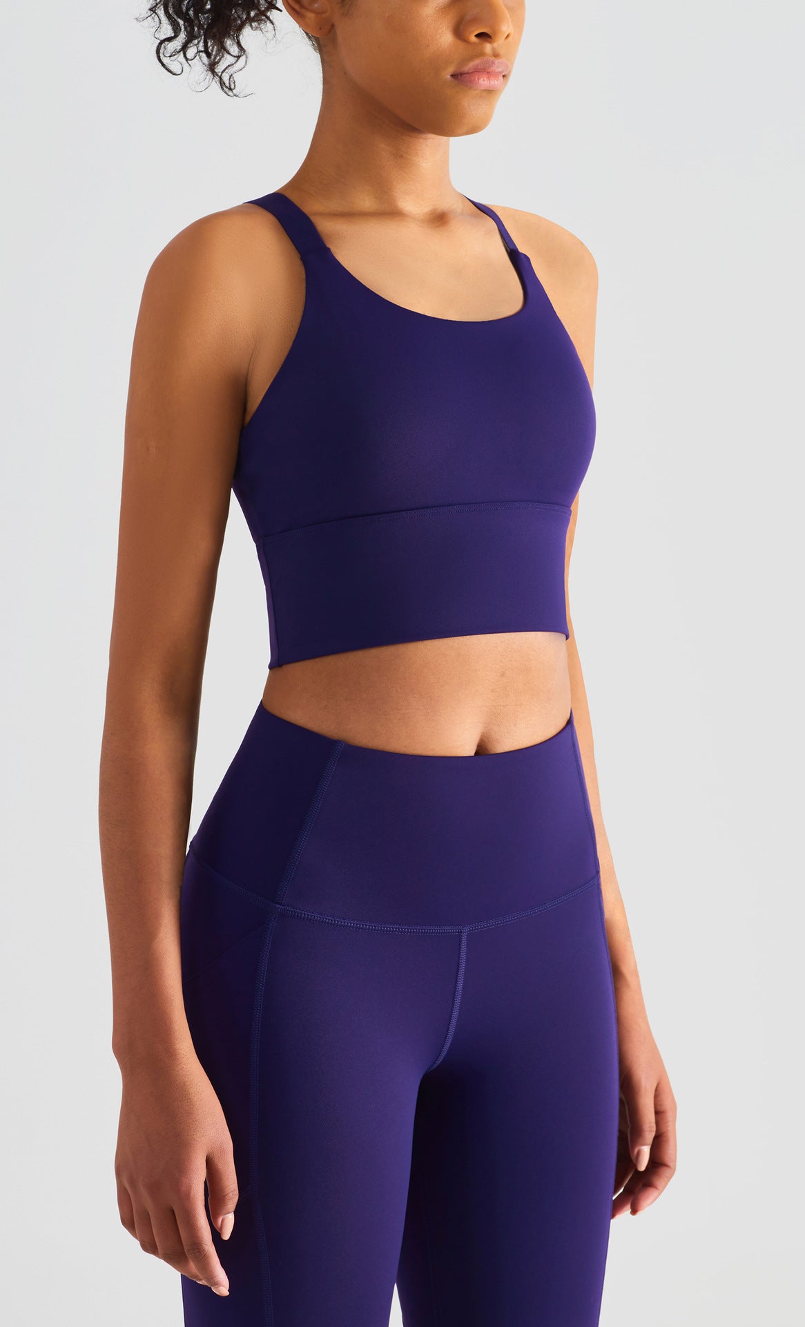 Run Pro Seamless Top mit integriertem Sport BH - Dunkelblau