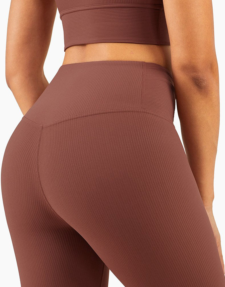 Ribbed Fit Leggings - Braun vrshWOMENS