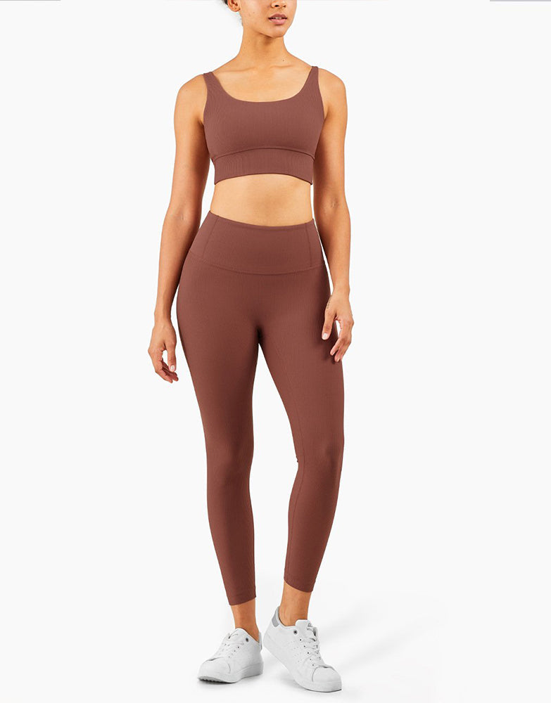Ribbed Fit Leggings - Braun vrshWOMENS