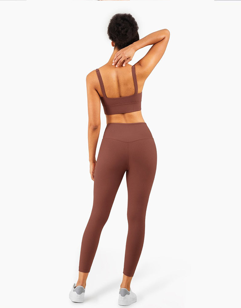 Ribbed Fit Leggings - Braun vrshWOMENS