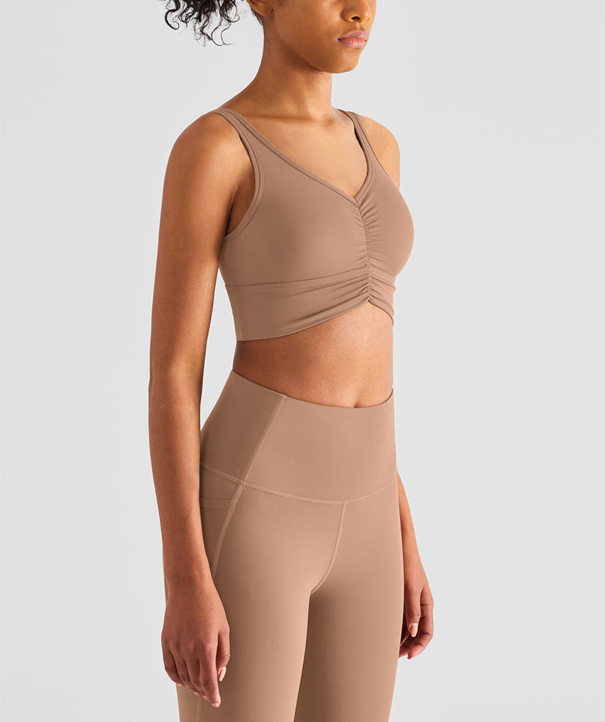 Run Pro 25" Seamless Sports Bra - Caramel
