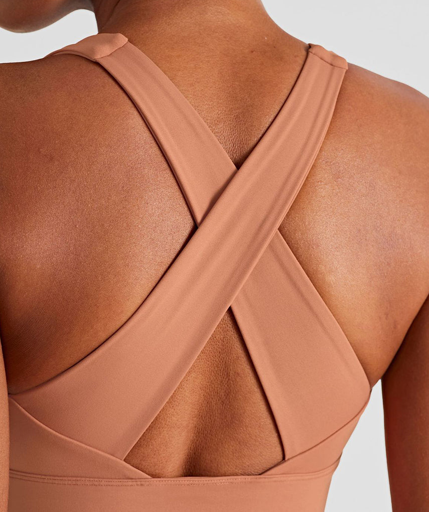 Run 28" Seamless Sports Bra - Koralle