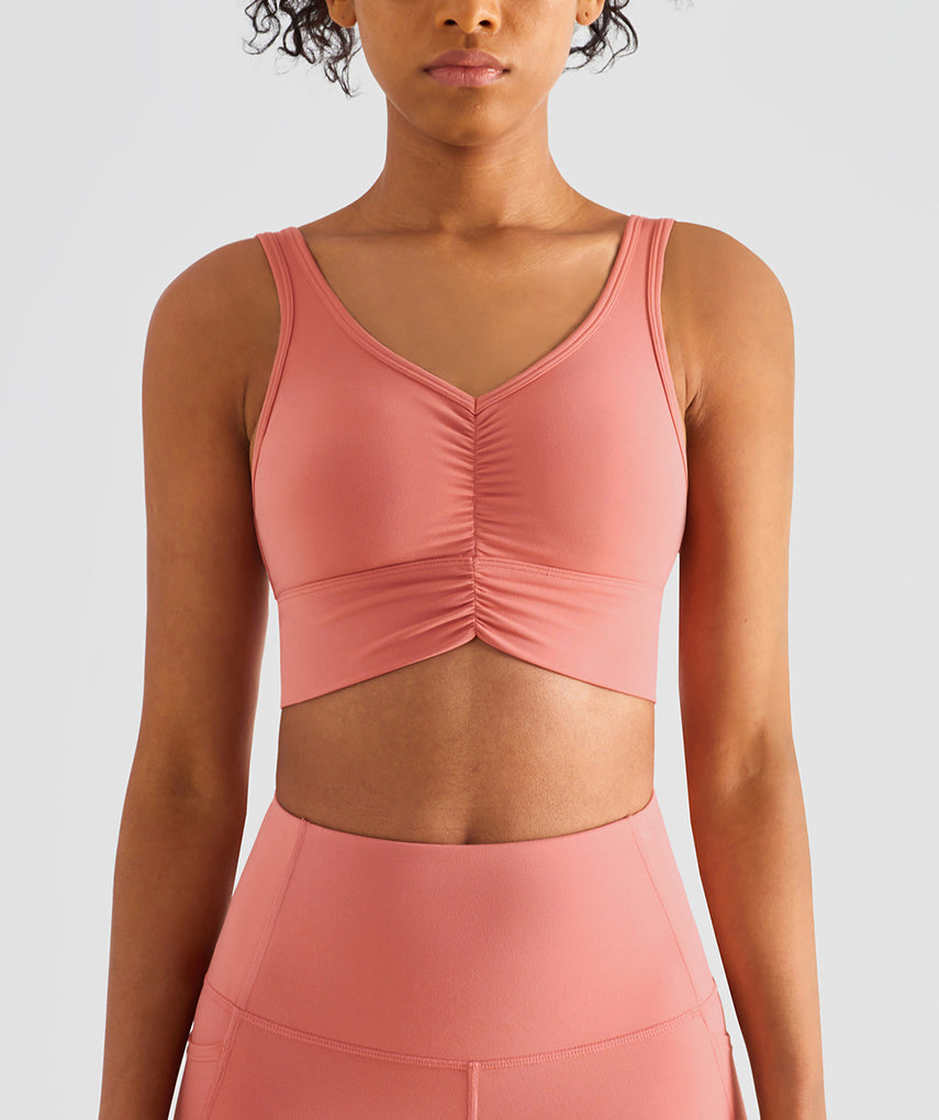 Run 25" Seamless Sports Bra - Koralle vrshWOMENS