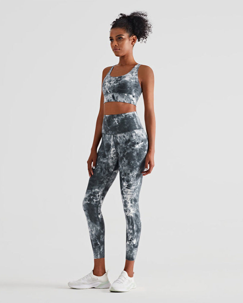 Motion Seamless Leggings - Tie Dye Grau vrshWOMENS